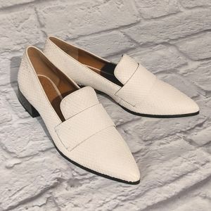 Franco Sarto Real Leather Pointed Toe Loafer Snake